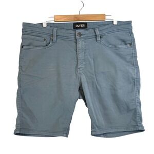 DUER No Sweat Shorts Slim Fit Mens 36 x 9" River Blue